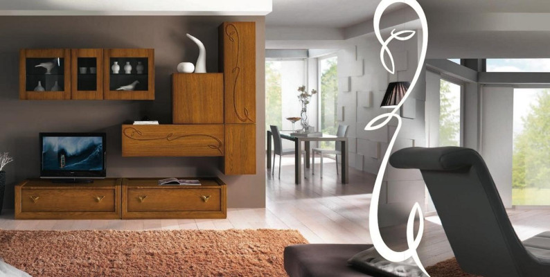 TV-cabinet wall cabinet Shelf Living room TV Wood Cabinets Display case Wall Shelves Italy new