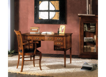 Desk and Chair from Wood with Armrests Bookshelf Office furniture Design new