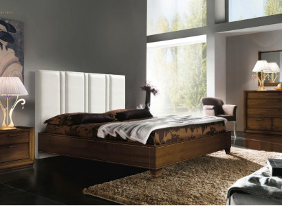 Bedroom Bed Bedside table Chest of drawers Mirror Double Upholstery Beds Luxury 5pcs.
