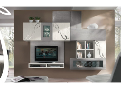 TV-cabinet Wall unit Display case Sideboard Wardrobe Wall Modern tv Wood Suite Set Furniture