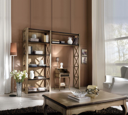 Bookcase Table Shelf Wardrobe 2pcs Office Furnishings Solid Wood Desk