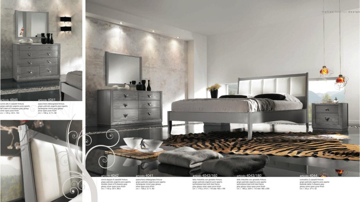 Bedroom Bed Bedside table Chest of drawers Mirror Suite Group Double new Set 5pcs