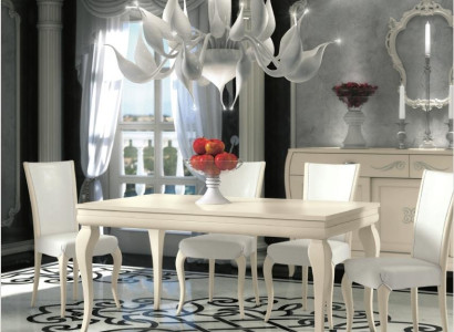Dining room Dining table Chair Ess Table Design Group Tables Wood Modern Set 5pcs.