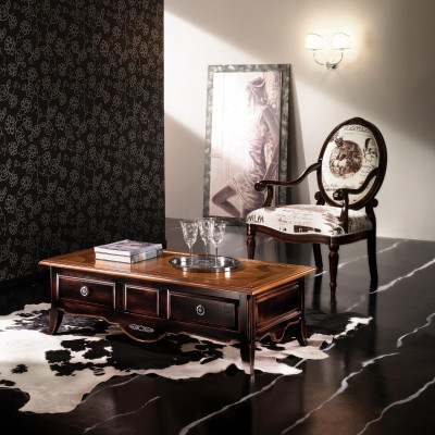 Classic r Coffee table Table Living room Tables Baroque Wood Coffee tables Solid