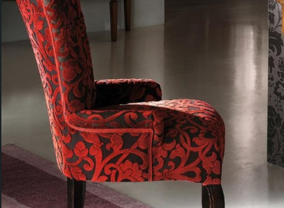 Living room Leaning Chairs Luxury Armchair Chair Wood Brown Italian Furniture Upholstery