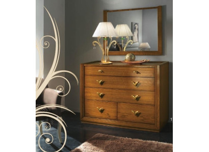 Chest of drawers Mirror Suite Group Chests of drawers Console Wood Wardrobe Shelf new Set 2pcs