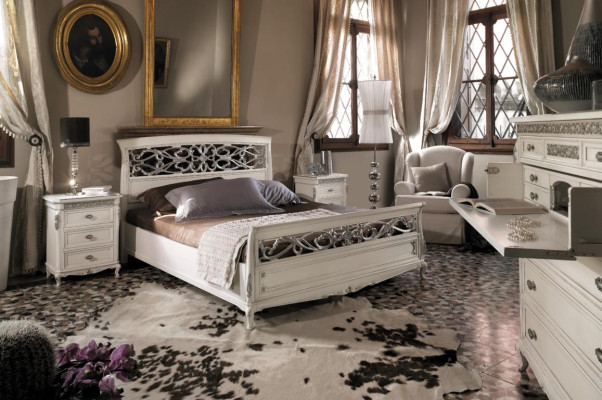 Bedroom Furniture Complete e Suite 3pcs. Set Beds Italian Furnishings