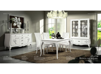 Dining room Dining table Chair Chest of drawers Display case Group Table Wood Tables Lux Set 7pcs.