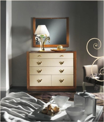 Chest of drawers Mirror Garnirur Console Chests of drawers Wood Cabinets Console Italy Set 2pcs.