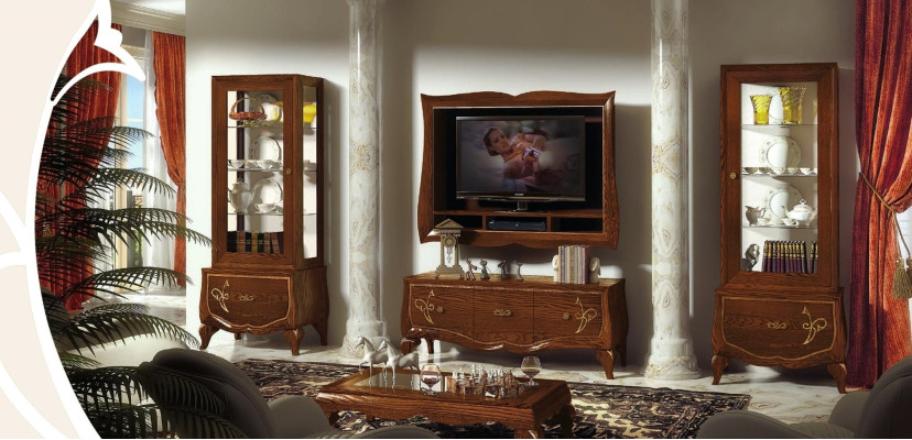 TV cabinet Set Living room Display case tv Modern Wood Furniture Wardrobe Style Group Italian