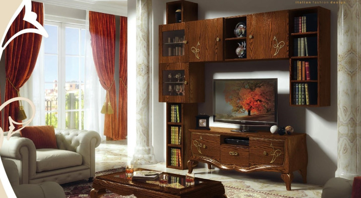 Classic Group TV-cabinet Set Living room Display case tv Modern Wood Furniture Wardrobe Style