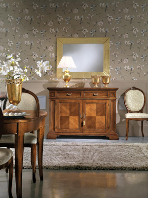 Chest of drawers with Mirror Console Furniture Chests of drawers Wardrobe Design Luxury Sideboard 2-piece.