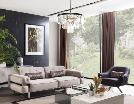 Living room Design Sofa 3 Seater Upholstery Three Seater Couch Sofas beige