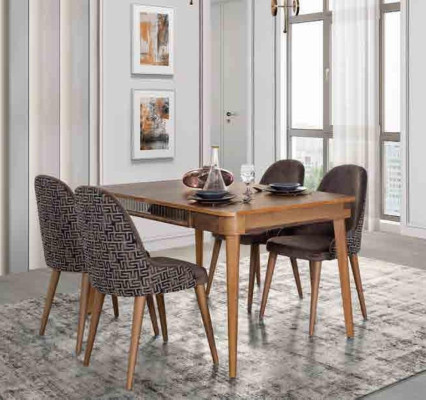 Complete Sets Dining room Set Dining table 6x Chair Suite Table Group 7pcs. sets