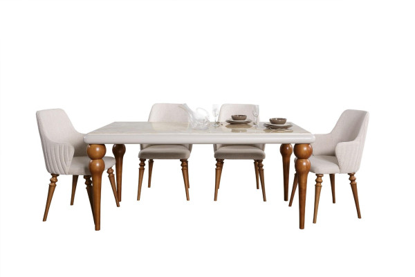 Dining room Set Table 4x Chairs Chair group Suite 5-piece Dining table Suite Table