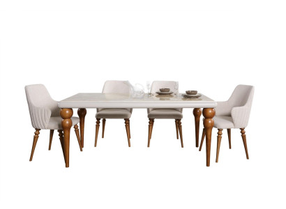 Dining room Set Table 4x Chairs Chair group Suite 5-piece Dining table Suite Table
