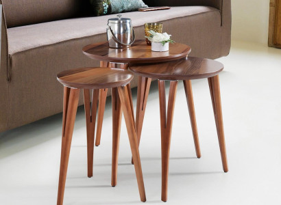 Wooden tables side tables set side table table coffee table flower stand 3 pieces.