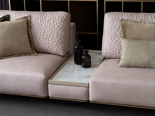 Stylish Sofa 3 Seater Pink Living room Modern Design Sofas Couches