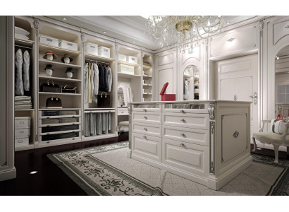 Walk-in clothes wardrobe luxury classic coat rack custom-made