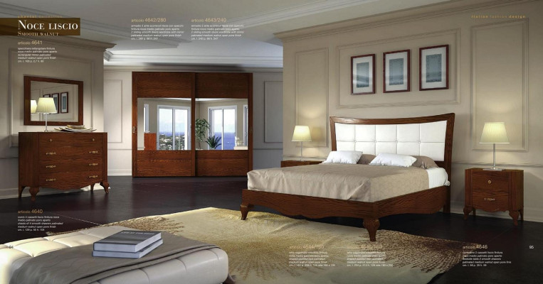 Set 6 pieces Bedroom Bed Bedside table Wardrobe Chest of drawers Mirror Suite