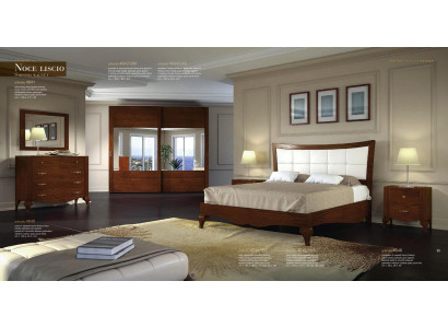 Set 6 pieces Bedroom Bed Bedside table Wardrobe Chest of drawers Mirror Suite