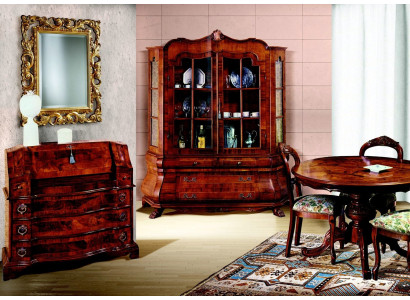 Complete Set Dining table 3 Chairs Dining room Set Display case Chest of drawers 6pcs. Baroque set
