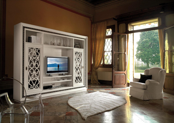 Wardrobe Display case Wood Living room Furniture TV Wall Units Modern Design Wall unit