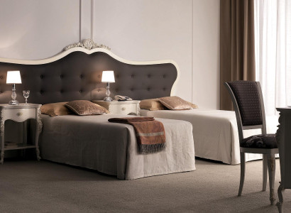 Hotel Furnishings 2x Beds Design Modern Bedroom Luxury Furniture 2pcs. set