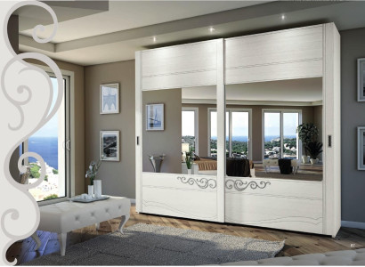 Wardrobe Wardrobe Shelf Storage Coat rack Modern Mirror Wood Design