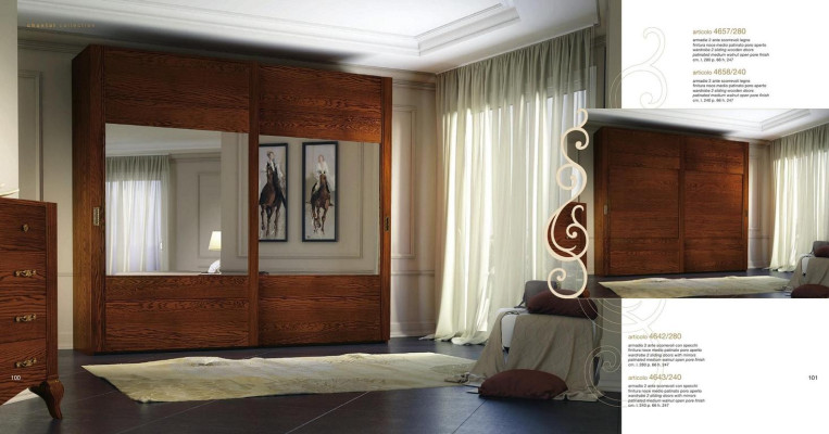 Wardrobe Wardrobe Shelf Storage Coat rack Modern Mirror Wood Design