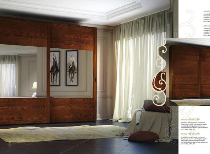 Wardrobe Wardrobe Shelf Storage Coat rack Modern Mirror Wood Design