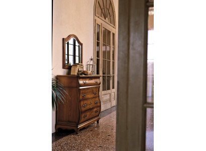 Chest of drawers Sideboard Wardrobe Wood Chests of drawers Italian Furniture Solid Mirror 2pcs