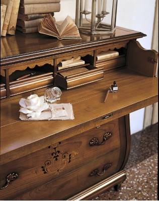 Chest of drawers Sideboard Wardrobe Wood Chests of drawers Italian Furniture Solid Mirror 2pcs