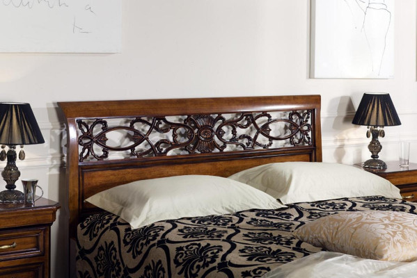 Complete Bedroom Set Wood Brown Bed 2x Bedside table Chest of drawers Mirror new