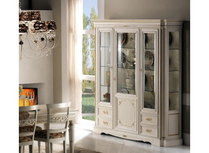 Display case Living room Furniture Sideboard Solid Wood Display cases Glass Wardrobe Real wood