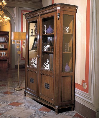 Furniture Real Wood Sideboard Designer Luxury Wood Display case Sideboard Italian