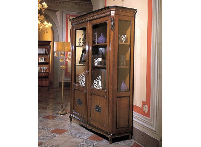 Classic Furniture Italian Furniture Wood Brown Display case Chic display cabinet