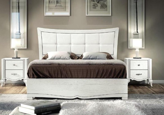 Bedroom Bed Bedside table Beds Wood Suite Modern Bedside tables Set 3pcs.