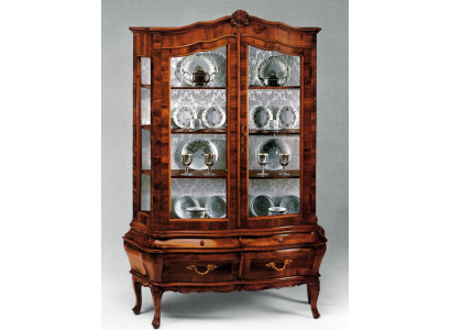 Solid wood sideboard with 2 drawers and glass doors Dining room Sideboard Living room