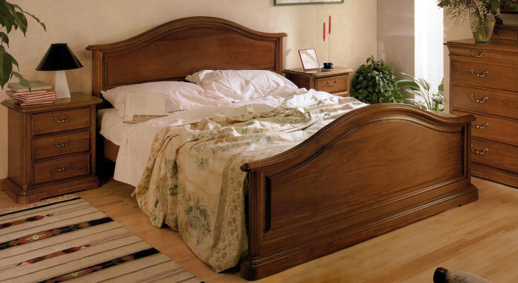 Bed Bedside table Wardrobe Bedroom Chest of drawers Hotel Double new Set 3pcs.