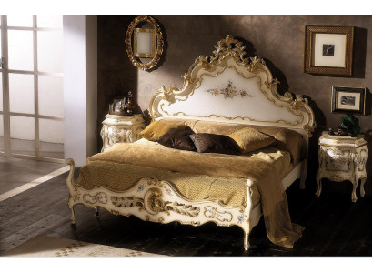 Bedroom White Bed Wood Luxury Vaccari cav giovanni Solid wood new