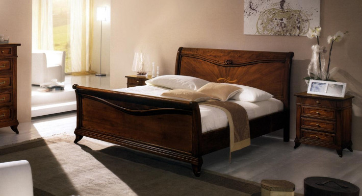 Double bed Bedroom Bed Furniture Wood Design Vaccari giovanni Beds Solid