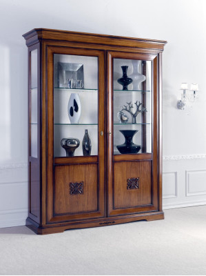Display cases Glass Wardrobe Real wood Display case Living room Furniture Sideboard Solid Wood