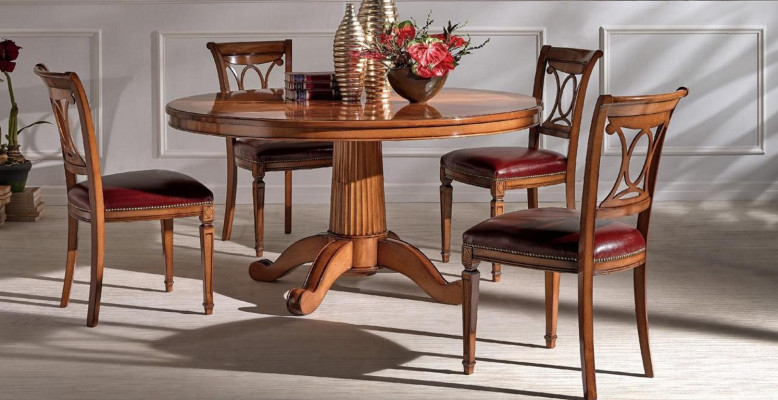 Suite 4x Chairs Art Deco Upholstery Design new Wood Dining Chair Room Set Seat