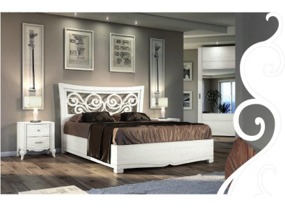 Bed frame e Bed Double bed Beds Upholstery Wood Designer Double Bed Frame White