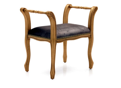 Ottoman Chaise Lounge Bench seat Velvet fabric 70x39 Stool Footstool Side Stool