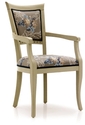 Dining room chair Art Deco Armrest Dining room Chairs Design Textile Luxury Multicolored