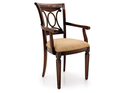 Design Upholstery Chair Seat Office Dining room Wood Chair with Armrest Classic new
