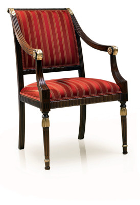 Dining room Wood Chairs Upholstery with Armrest Chair Red Design Living room armchair