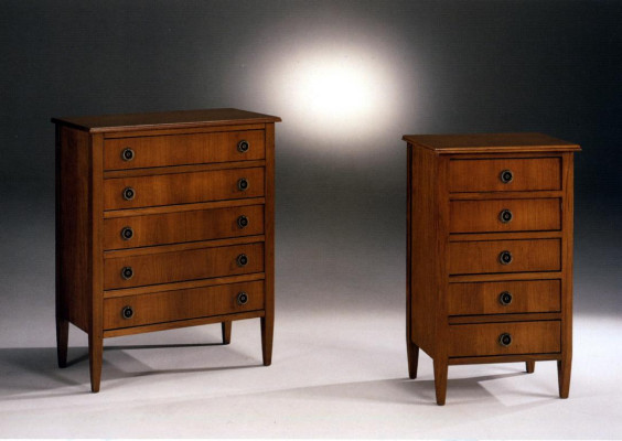 Solid Italian furniture ensemble - tall cabinet, chest of drawers, sideboard for stylish furnishings